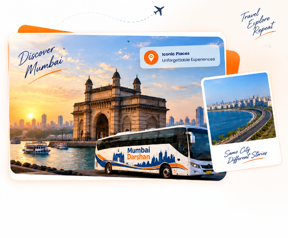 Mumbai Darshan - Discover Mumbai, Gateway of India, Tour Bus, and Marine Drive