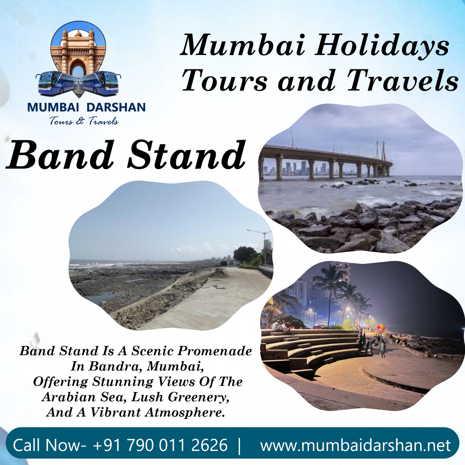 Experience the Magic of Band Stand with Mumbai Holidays Tours & Travels!