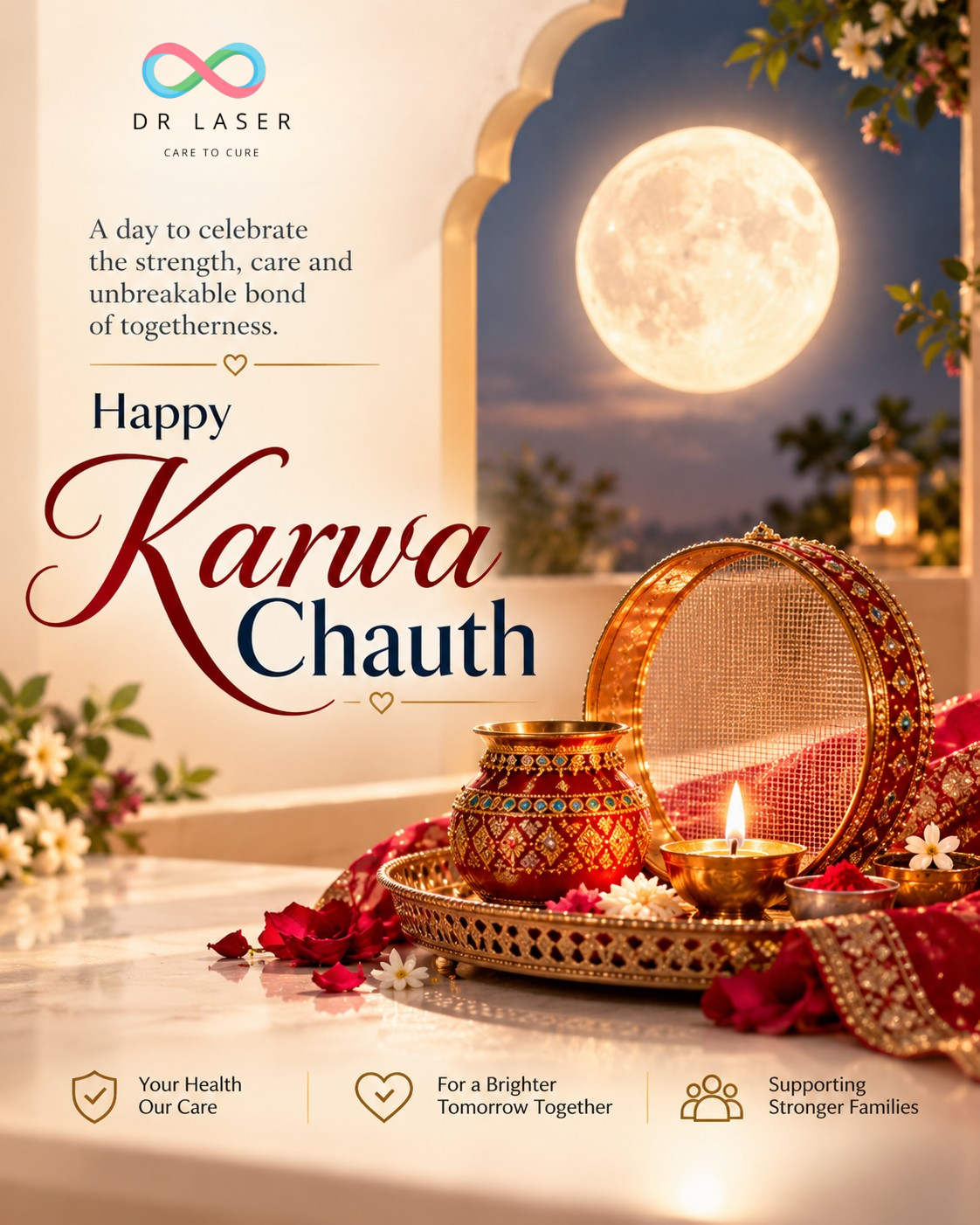 🌙 Happy Karwa Chauth | Dr. Laser